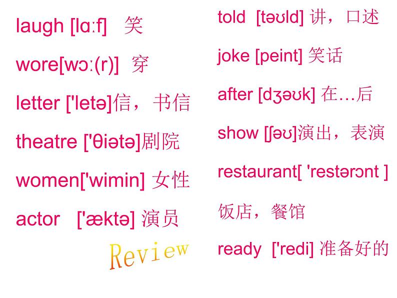 五年级英语下册课件-Module 9 Unit 1 We laughed a lot-外研版(三起)02