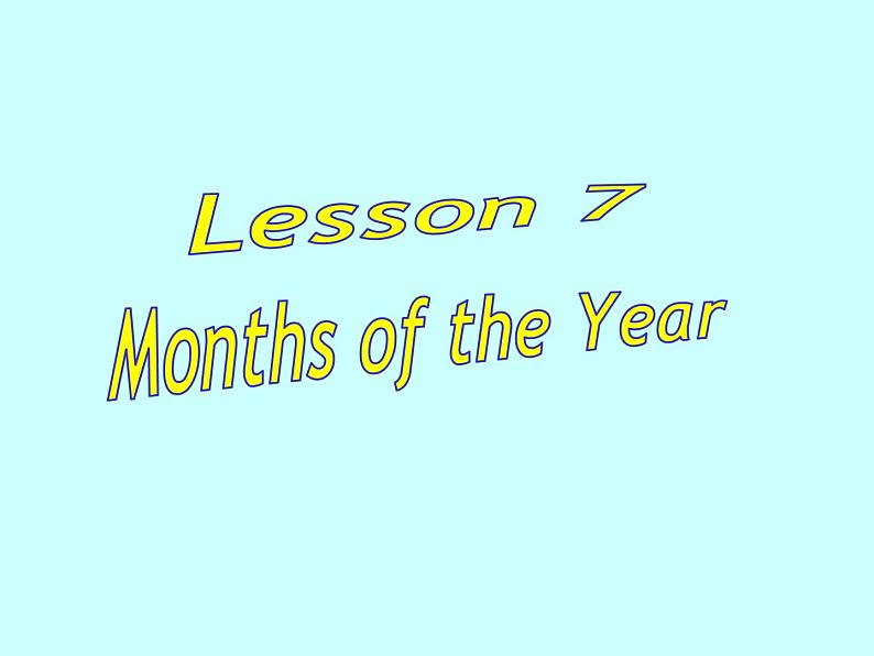 冀教版(三起)四下英语 U2L7 Months of the Year 课件01