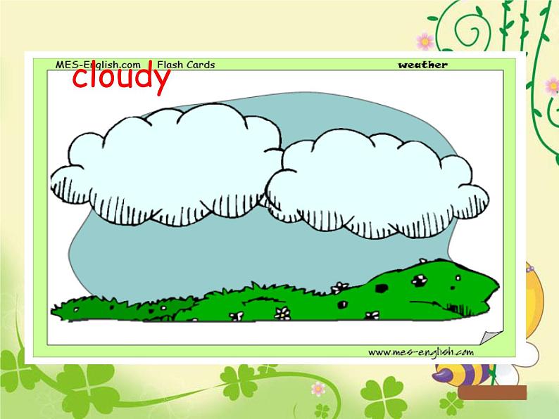 人教小学英语二年级Unit 2 Weather Lesson 3 课件 2第4页