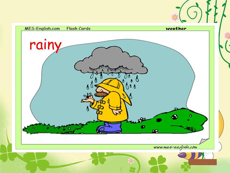 人教小学英语二年级Unit 2 Weather Lesson 3 课件 2第5页