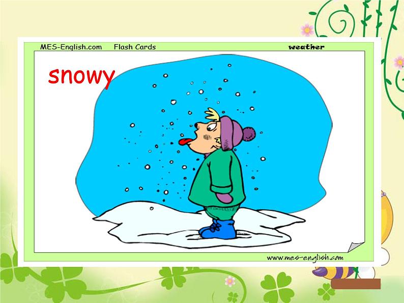 人教小学英语二年级Unit 2 Weather Lesson 3 课件 2第6页