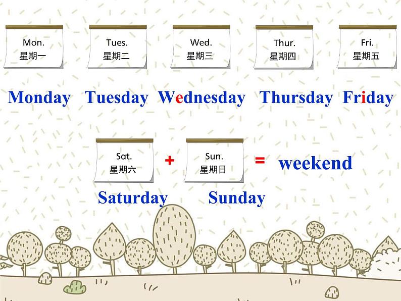 人教小学英语二年级Unit 6 My Week Lesson 2 课件 1第6页