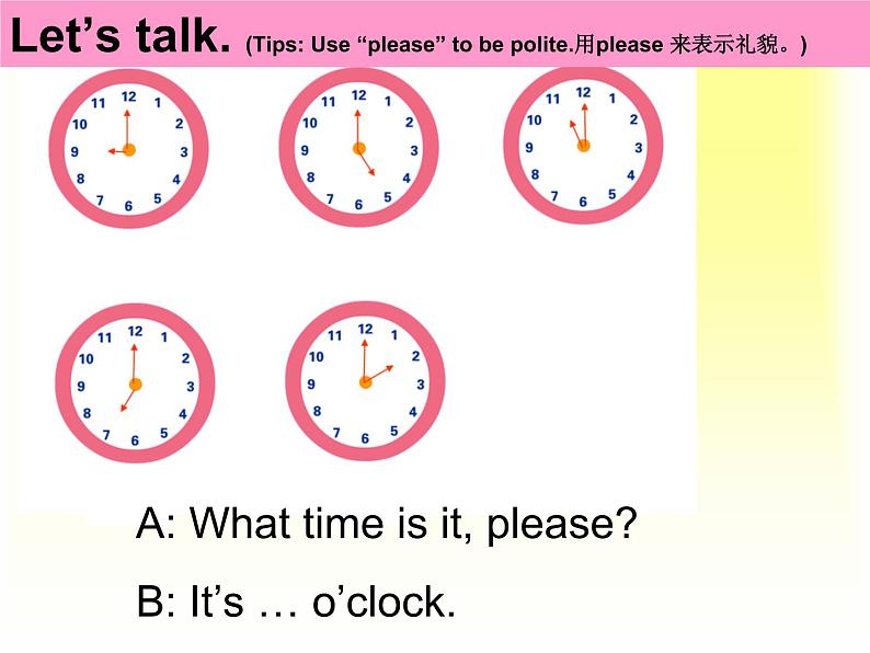 译林版小学英语三下 Unit6 What time is it?(第2课时) 课件第3页
