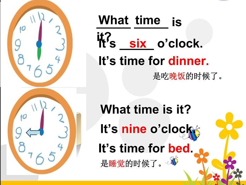 译林版小学英语三下 Unit6 What time is it?(第2课时) 课件第5页