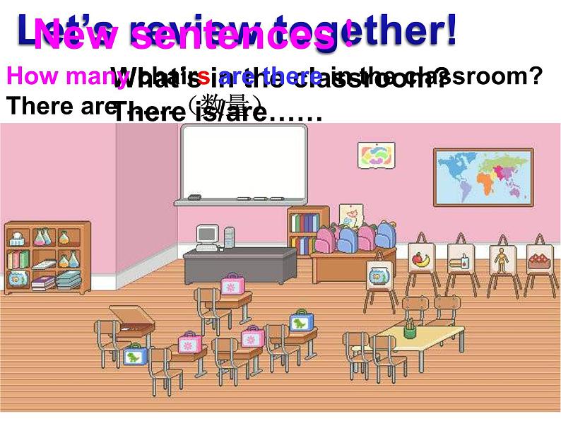 人教精通版小学英语四下 Unit2 There are forty students in our class.(Lesson7) 课件第6页
