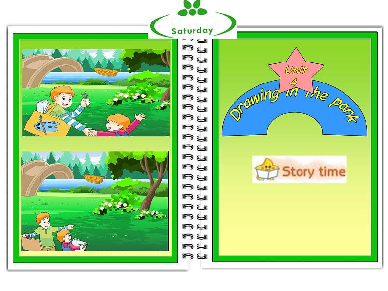 译林版小学英语四下 Unit4 Drawing in the park(第3课时) 课件第3页