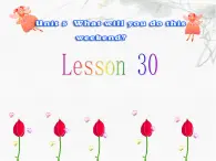 人教精通版小学英语四下 Unit5 What will you do this weekend？(Lesson30) 课件