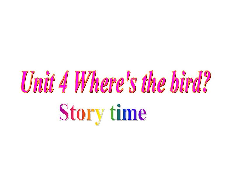 译林版小学英语三下 Unit4 Where 's the bird?(第1课时) 课件第1页