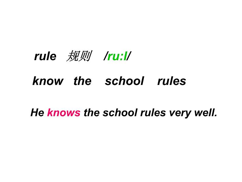 人教精通版小学英语五下 Unit3 We should obey the rules.(Lesson13) 课件05