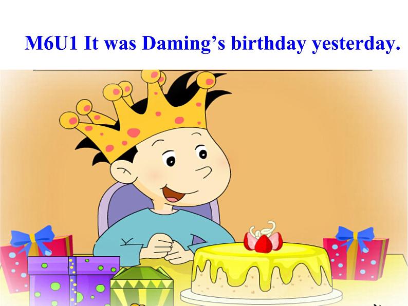 外研版(三起)小学英语六下 Module6 Unit1 It was Daming's birthday yesterday. 课件04
