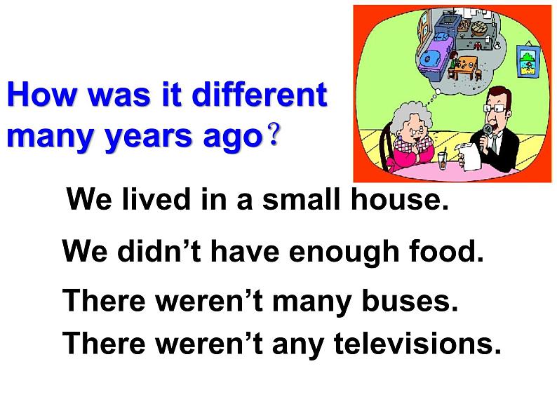 外研版(三起)小学英语五下 M1 U2 She didn 't have a television. 课件第2页