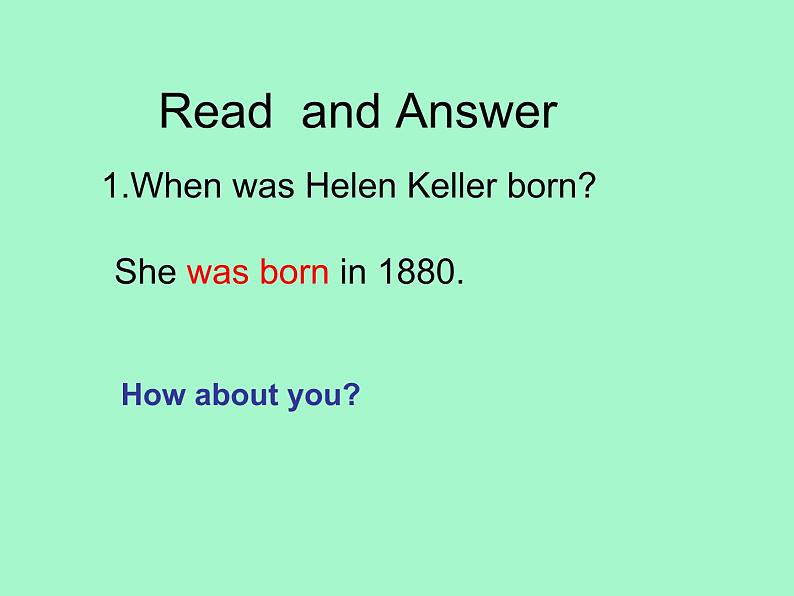 外研版(三起)小学英语六下 Module7 Unit2 She couldn't see or hear. 课件04