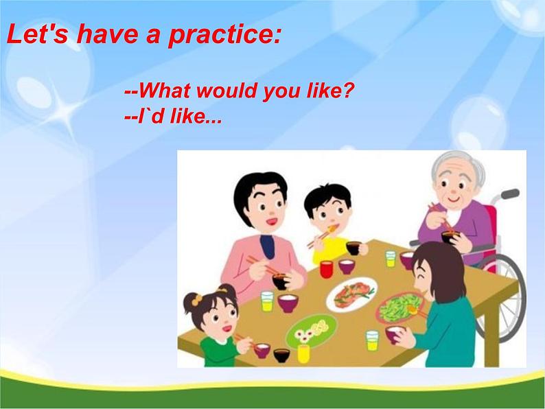 陕旅版小学英语六下 Unit2 What Would You Like? partA 课件第3页