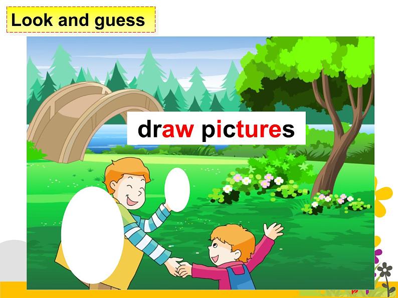 译林版小学英语四下 Unit4 Drawing in the park(第1课时) 课件第8页