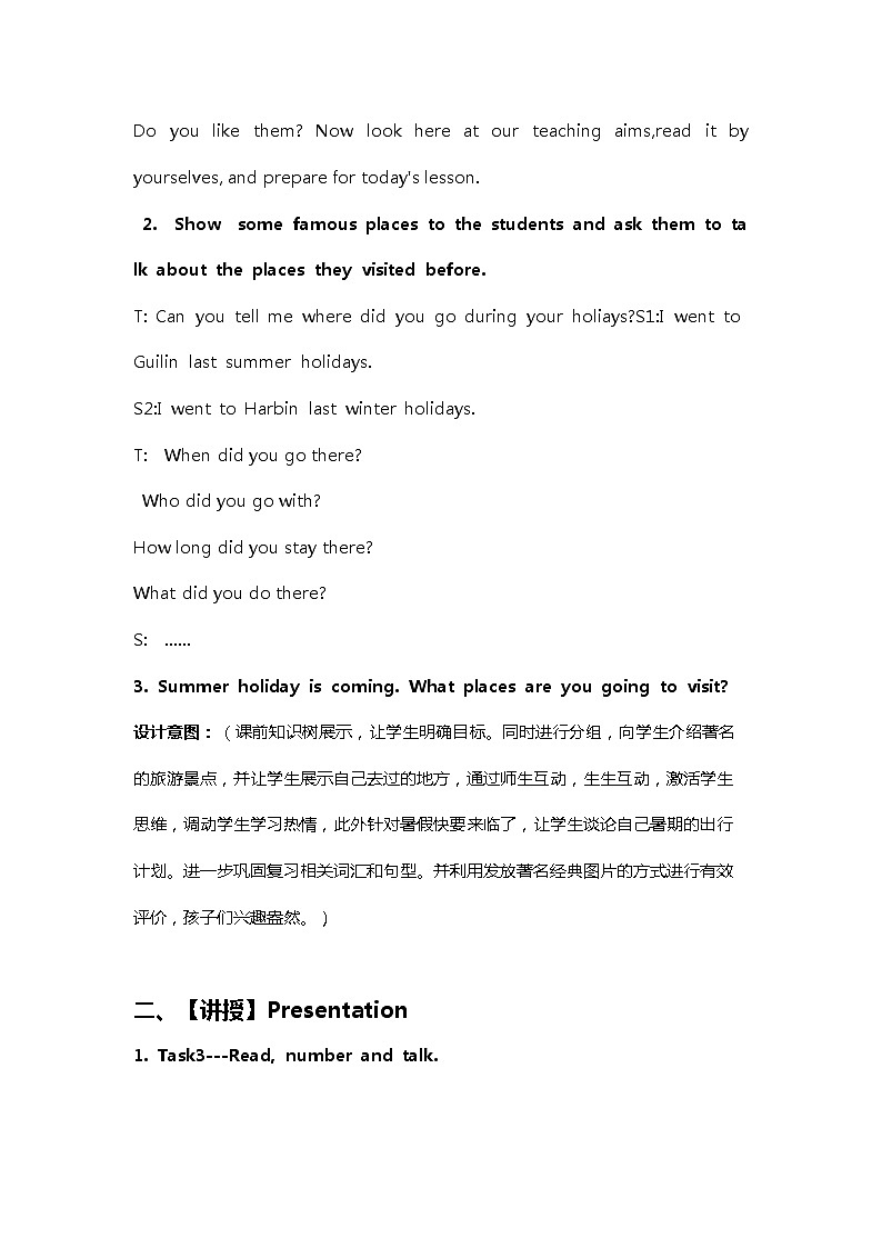 六年级下册英语教案-Unit6 General Revision 3 Task 3-Task 4 |人教精通版02