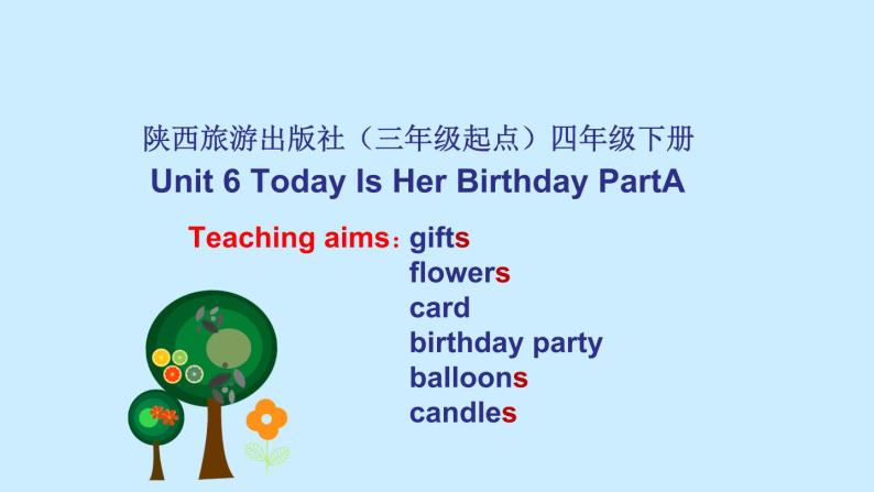 陕旅版小学英语四下 Unit6 Today is her birthday partA 课件01