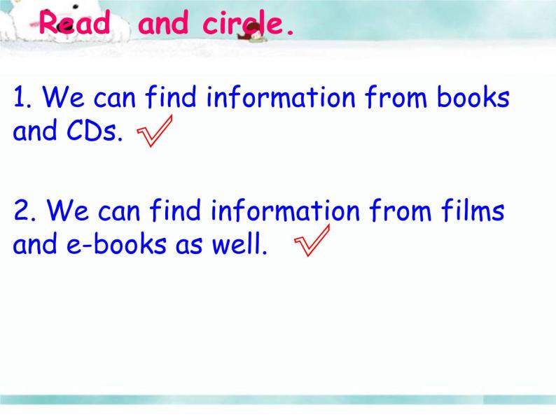 外研版（三起）小学英语五下 M4 U2 We can find information from books and CDs. 课件06