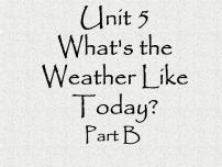 英语五年级下册Unit 5 What's the Weather like Today?课堂教学ppt课件