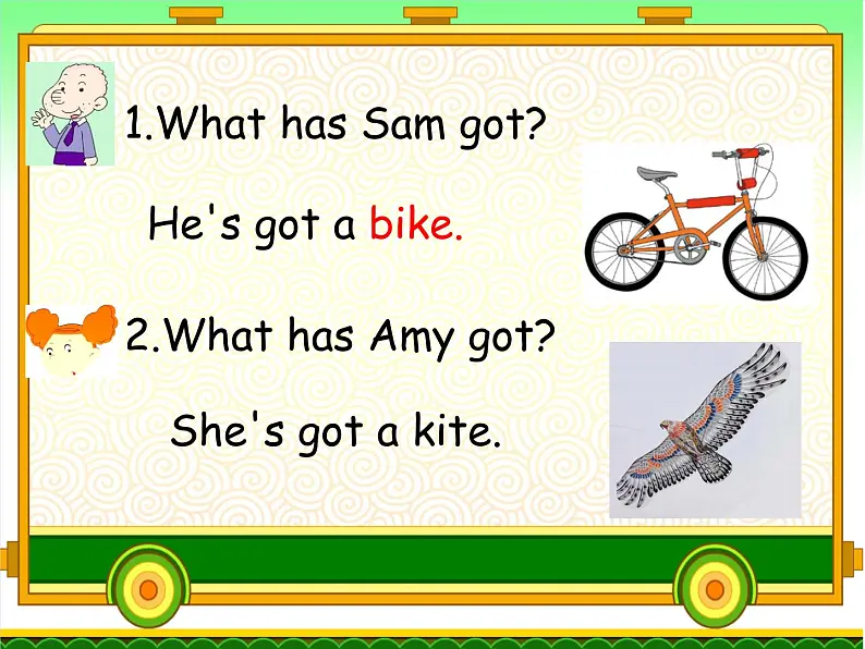 外研版（三起）小学英语三下 M9U2 Has Amy got a bike？ 课件02