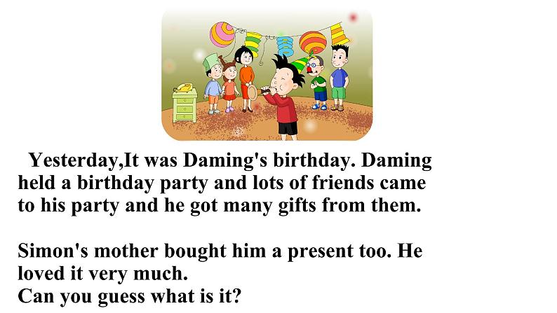六年级英语下册课件-Module 6 Unit 1 It was Daming 's birthday yesterday外研版(三起)第6页