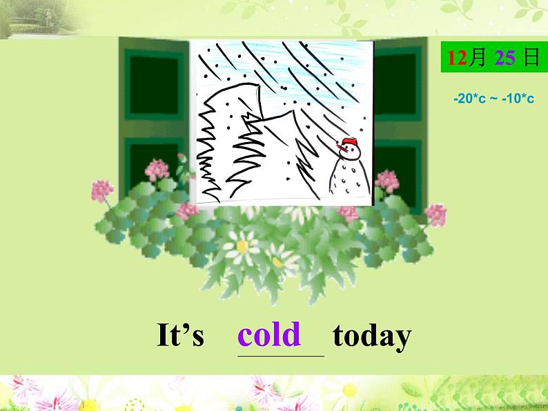 外研版(三起)小学英语三下 M7U2 It's warm today. 课件07