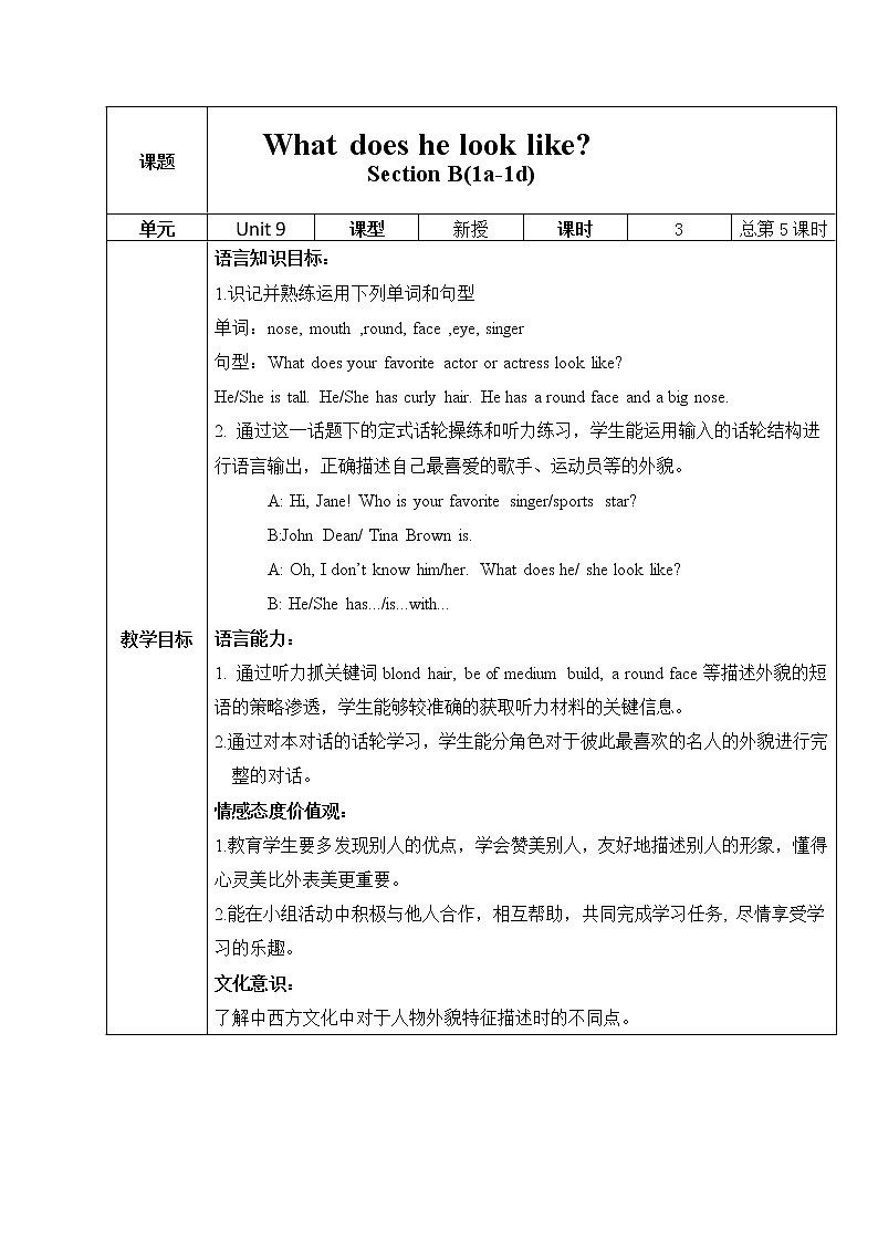 四年级下册英语教案-Unit 7 At the Restaurant Lesson1 What do you like |北师大版(三起)01