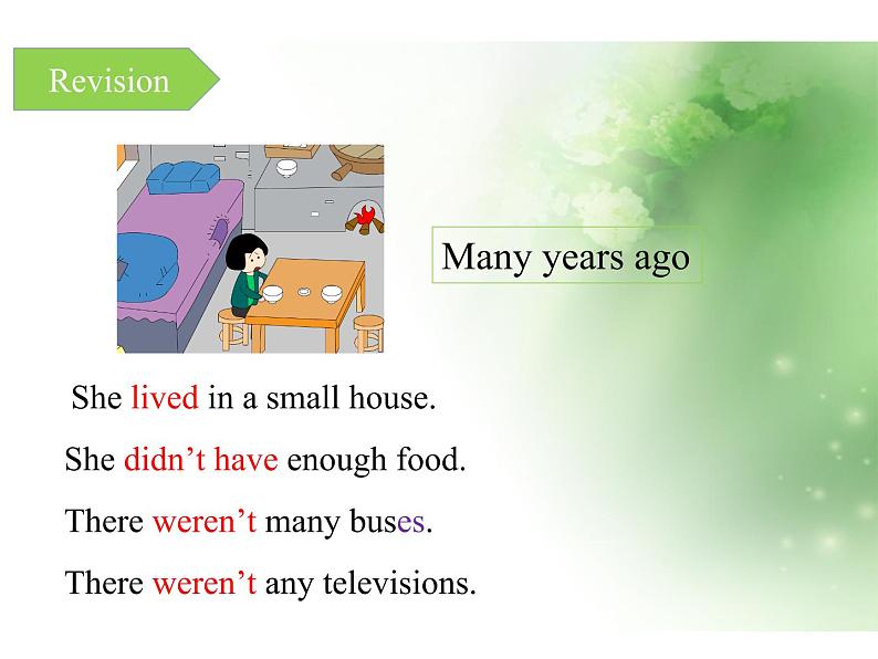 外研版(三起)小学英语五下 M1 U2 She didn't have a television. 课件07