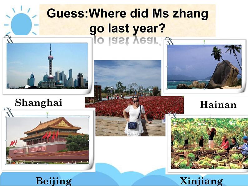 外研版(三起)小学英语五下 M6 U2 She visited the tianchi lake. 课件02