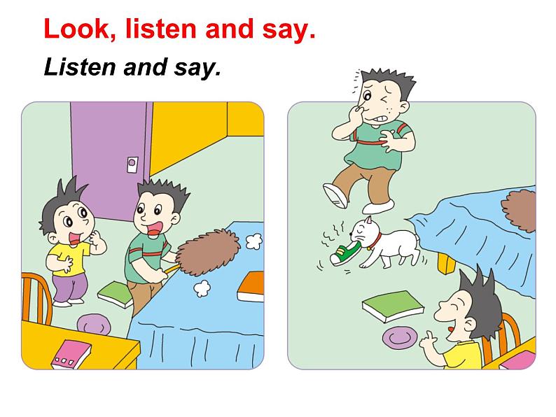 外研版(三起)小学英语六下 Module3 Unit2 The cows are drinking water. 课件第6页