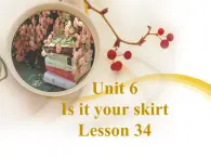 人教精通版小学英语三下 Unit6 Is this your skirt？(Lesson34) 课件