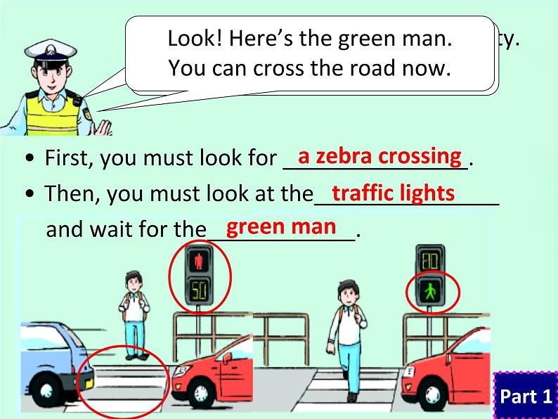 译林版小学英语六下 Unit4 Road safety(第1课时) 课件第7页
