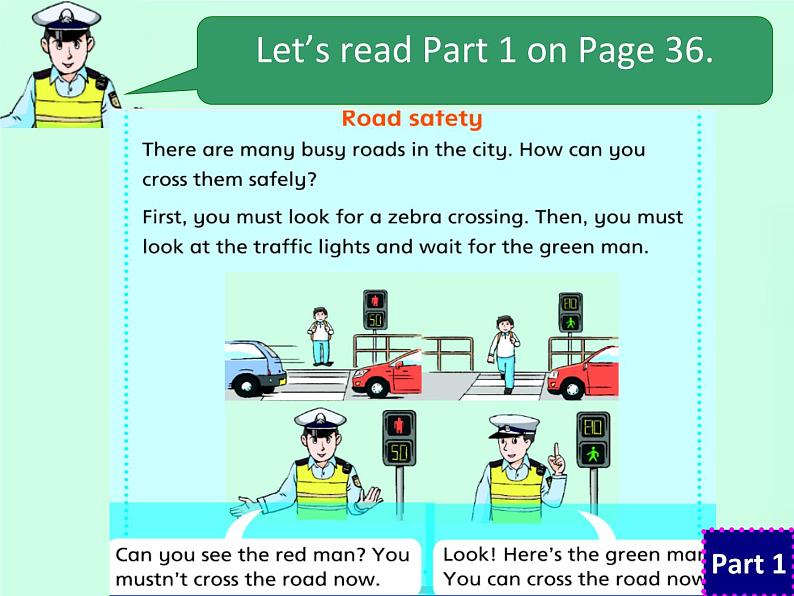 译林版小学英语六下 Unit4 Road safety(第1课时) 课件第8页