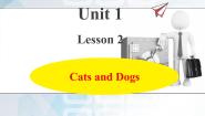 小学英语冀教版 (三年级起点)三年级下册Unit 1  Animals on the farmLesson 2 Cats and Dogs教学课件ppt