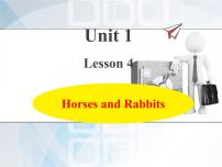 英语冀教版 (三年级起点)Unit 1  Animals on the farmLesson 4 Horses and Rabbits教学ppt课件