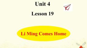 小学Lesson 19 Li Ming Goes Home作业课件ppt