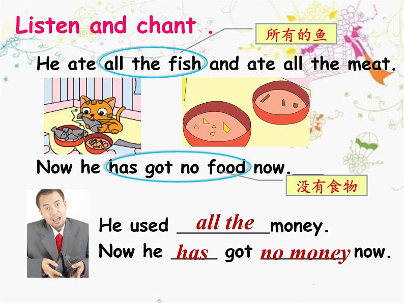 外研版(三起)小学英语五下 M3 U2 Sam ate four hamburgers. 课件08