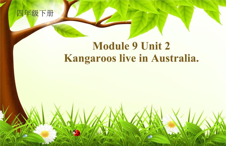 外研版（一起）小学英语四下 M9U2 Kangaroos live in Australia. 课件01