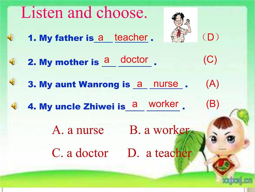 小學(xué)英語冀教版5A Lesson5 Having Fun Together Lesson3 What Do They Do部優(yōu)課件第8頁
