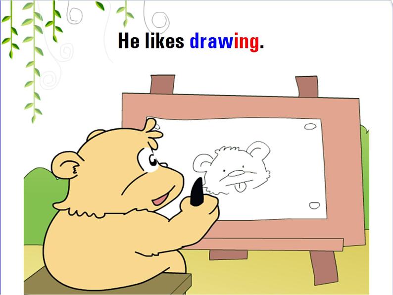 小学英语外研版2B Unit2 I'm drawing a picture.部优课件06