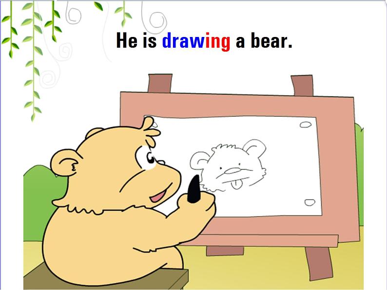 小学英语外研版2B Unit2 I'm drawing a picture.部优课件07