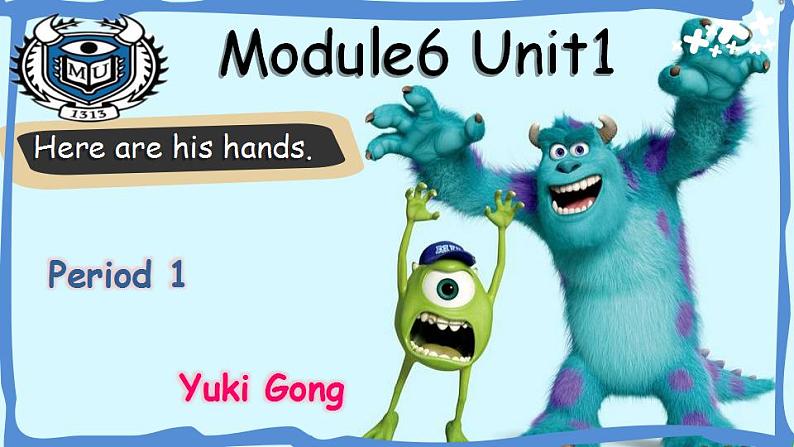 小学英语外研版3B Unit1 Here are his hands 部优课件02