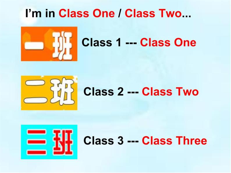人教精通版小学英语三下 Unit2 I'm in Class One,Grade Three.（Lesson8) 课件04