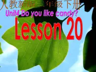 人教精通版小学英语三下 Unit4 Do you like candy？(Lesson20) 课件