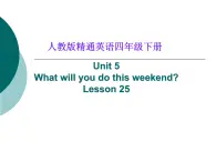 人教精通版小学英语四下 Unit5 What will you do this weekend？(Lesson25) 课件