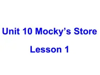 北师大版四下英语 Unit10 Mocky's store Lesson1 课件