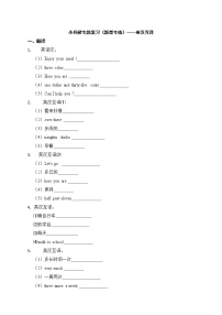 备战2022年小升初专题复习（题型专练）——英汉互译