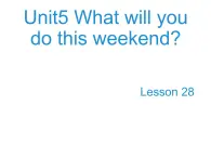 人教精通版小学英语四下 Unit5 What will you do this weekend？(Lesson28) 课件