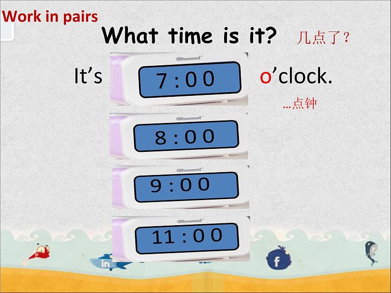 译林版小学英语三下 Unit6 What time is it?(第1课时) 课件第4页