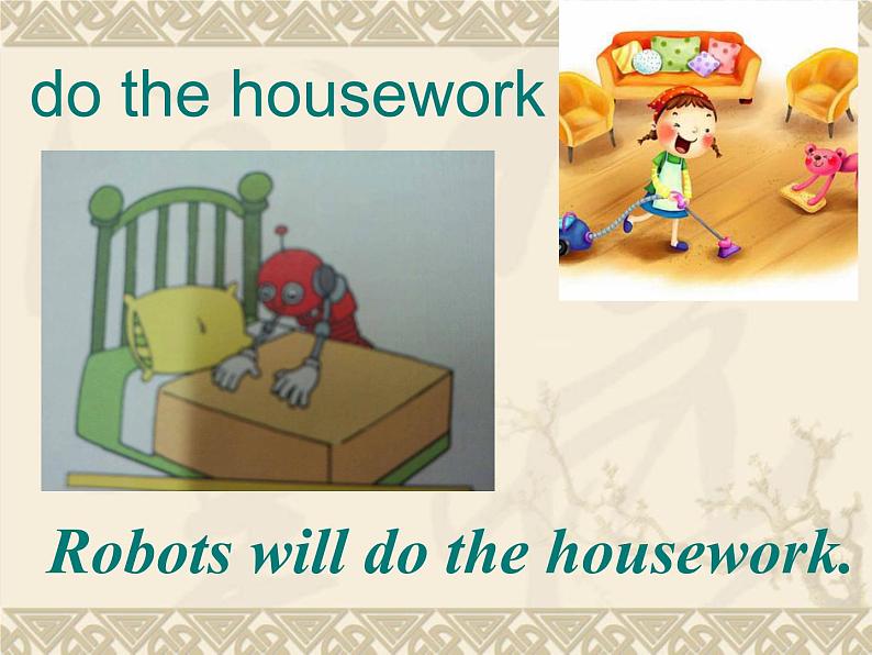外研版(三起)小学英语四下 M3 U1 Robots will do everything. 课件第5页