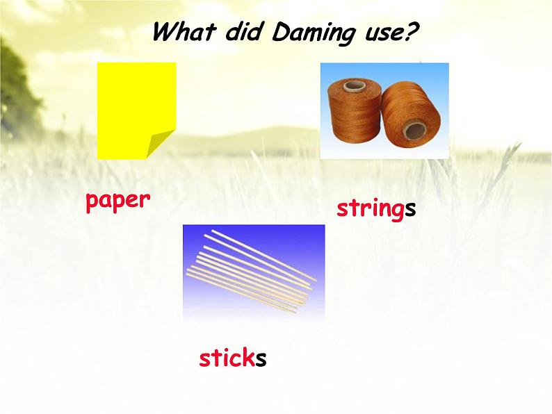 外研版(三起)小学英语五下 M8 U2 I made a kite. 课件第5页